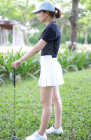 Combo áo polo Golf Nữ Footjoy FJ  87148 và váy PGM cao cấp QZ071