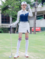 Fullset áo dài tay golf nữ T208 và váy golf nữ T182 hàng chính hãng TTYGJ