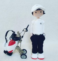 Mô hình golf búp bê nam nữ mini 