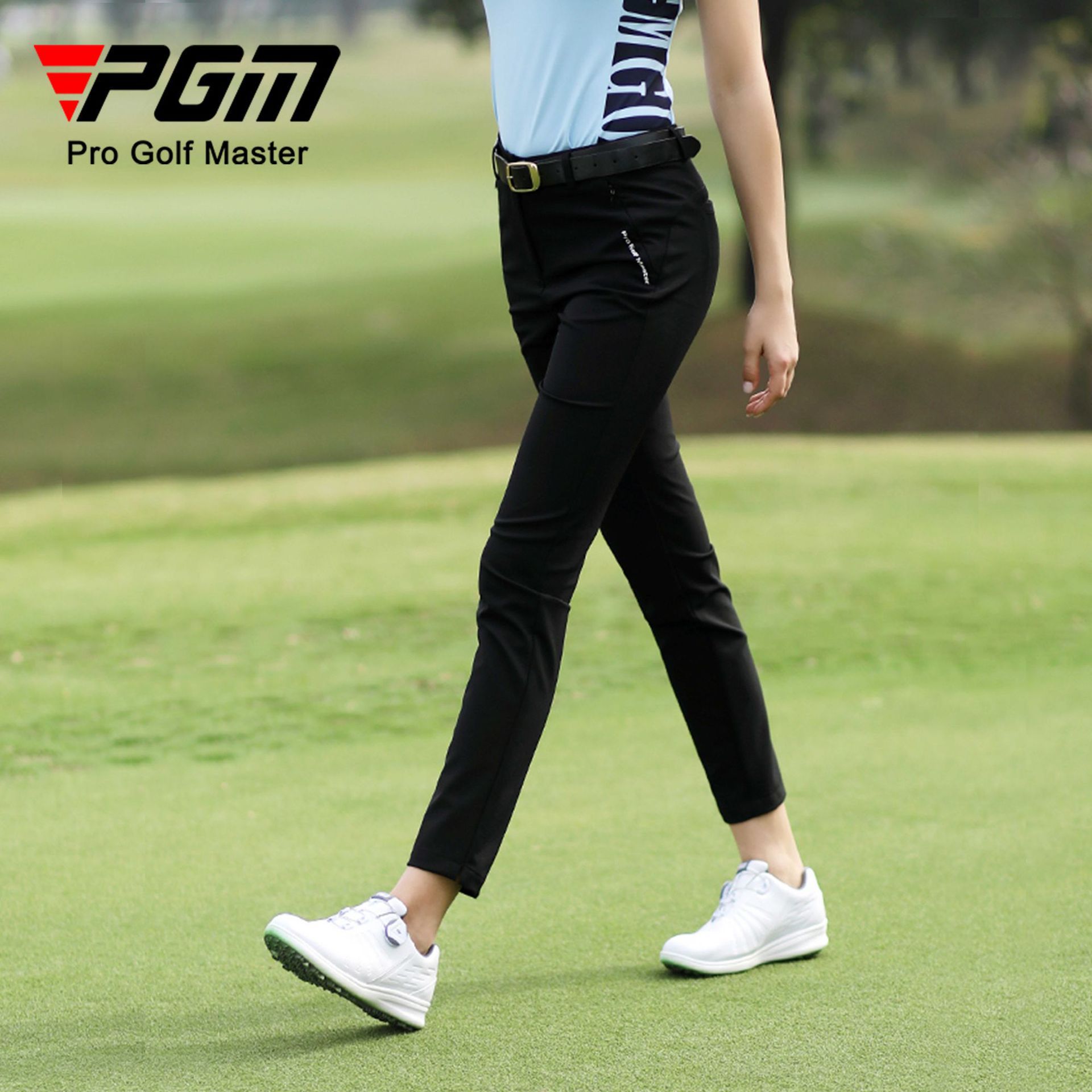 PGM Women Golf Pants Lady Slim Fit Trousers High Elastic Waterproof Breathable Golf Wear for Women Sports Clothing KUZ127